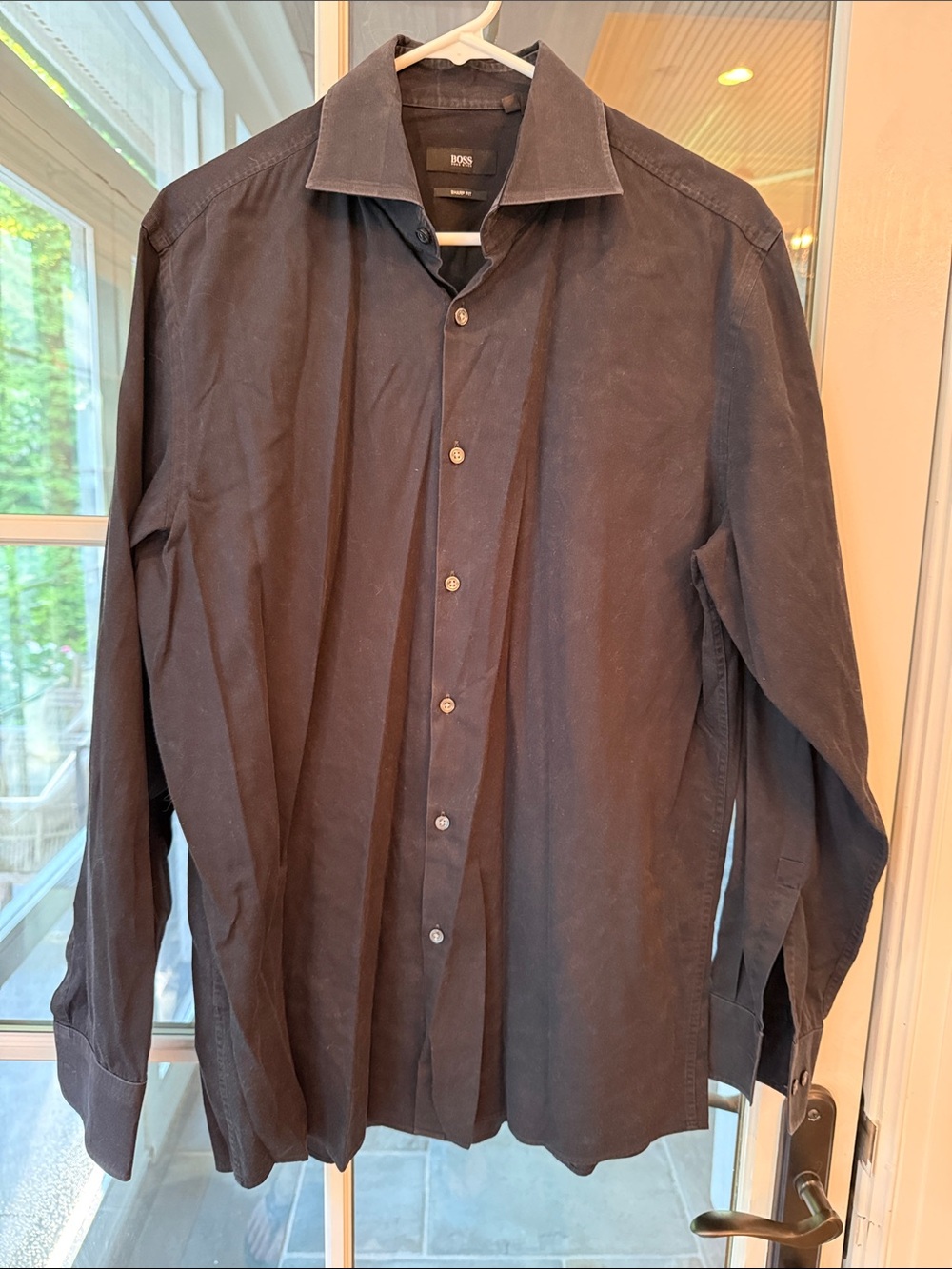 Hugo Boss Men's Black Long-Sleeve Dress Shirt